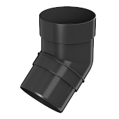  ТН ОПТИМА колено трубы 135°, черный (фото)