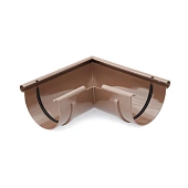 Угловой элемент внутр. 125мм корич. (фото)